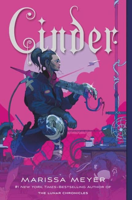 science fiction and fantasy rebellion books cover of cinder by marissa meyer