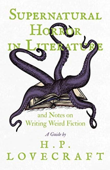 Supernatural Horror in Literature by H. P. Lovecraft features a sea monster coming out of a book