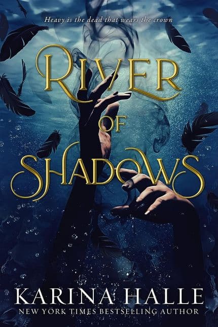 The cover of River of Shadows depicts hands reaching toward the surface of the water from below