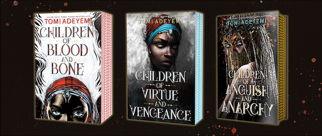 Enter for a Chance to Win the Legacy of Orisha Trilogy by Tomi Adeyemi