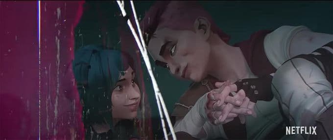 flashback of vi and jinx in arcana