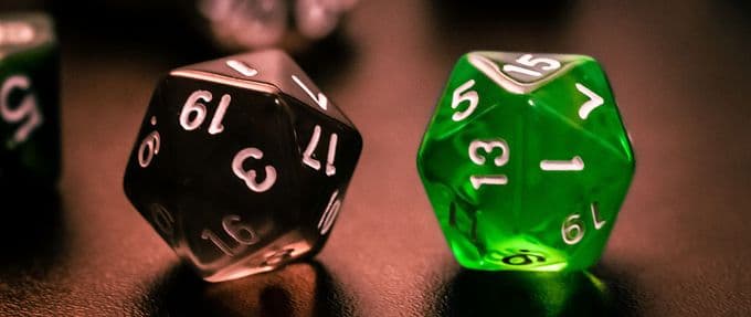 20-sided dice used to play D&D