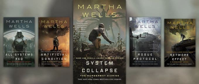 Collage of Martha Wells titles