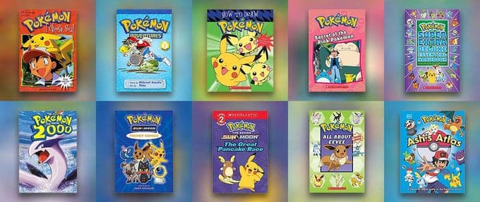 Collage of Pokemon books for kids